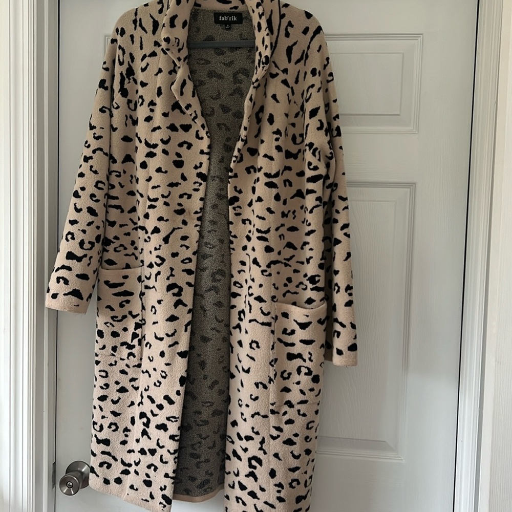 fab’rik long sweater coat | printed | S
